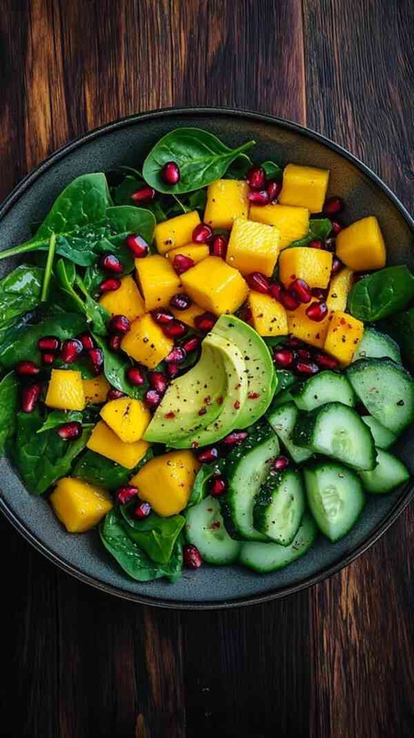 Fresh vegetables and ingredients arranged for meal preparation